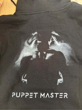Roots Black Pullover with White Interior Graphic